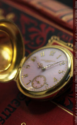 華麗な文字盤が光るパテックフィリップの18金無垢アンティーク懐中時計 【1920年頃】-P2337-20