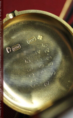 華麗な文字盤が光るパテックフィリップの18金無垢アンティーク懐中時計 【1920年頃】-P2337-22