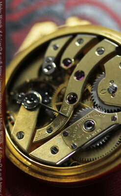 華麗な文字盤が光るパテックフィリップの18金無垢アンティーク懐中時計 【1920年頃】-P2337-25