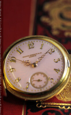 華麗な文字盤が光るパテックフィリップの18金無垢アンティーク懐中時計 【1920年頃】-P2337-3