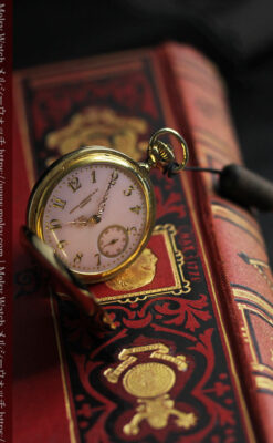 華麗な文字盤が光るパテックフィリップの18金無垢アンティーク懐中時計 【1920年頃】-P2337-6