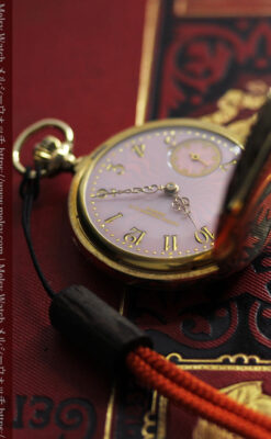 華麗な文字盤が光るパテックフィリップの18金無垢アンティーク懐中時計 【1920年頃】-P2337-9