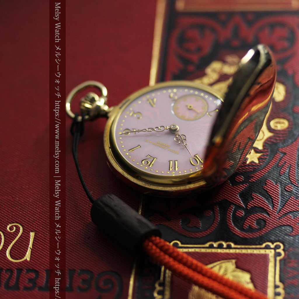 華麗な文字盤が光るパテックフィリップの18金無垢アンティーク懐中時計 【1920年頃】