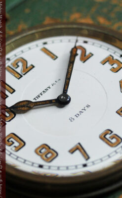 ティファニー 8日巻きの大型アンティーク携行時計 【1920年頃】ケース付き-P2338-13