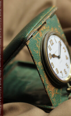 ティファニー 8日巻きの大型アンティーク携行時計 【1920年頃】ケース付き-P2338-6