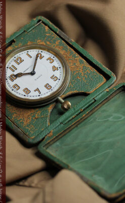 ティファニー 8日巻きの大型アンティーク携行時計 【1920年頃】ケース付き-P2338-9