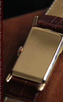 特別感溢れる オメガのローズ色の縦長アンティーク腕時計 【1943年製】-W1579-15