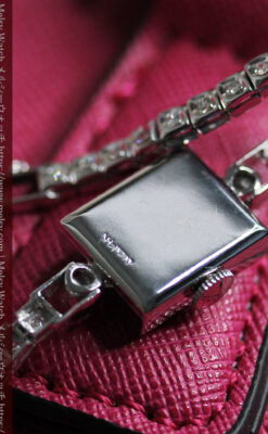 総金無垢ロンジンの女性用アンティーク腕時計 ダイヤモンド50石 【1960年頃】-W1580-18