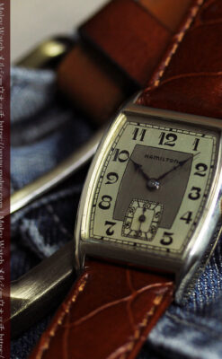 ハミルトンの丸みのある樽型アンティーク腕時計 【1936年製】-W1581-11