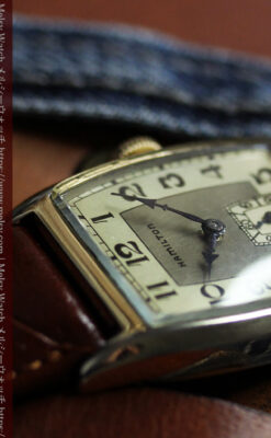 ハミルトンの丸みのある樽型アンティーク腕時計 【1936年製】-W1581-13