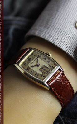 ハミルトンの丸みのある樽型アンティーク腕時計 【1936年製】-W1581-18