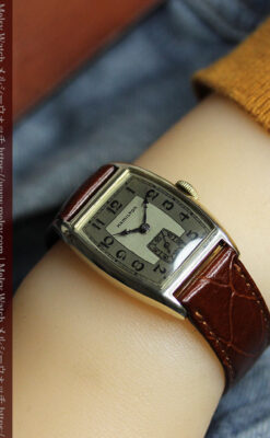 ハミルトンの丸みのある樽型アンティーク腕時計 【1936年製】-W1581-19