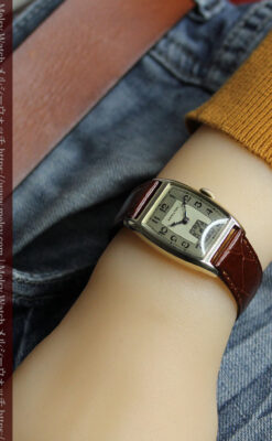 ハミルトンの丸みのある樽型アンティーク腕時計 【1936年製】-W1581-20