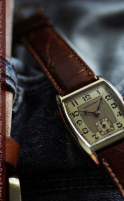 ハミルトンの丸みのある樽型アンティーク腕時計 【1936年製】-W1581-4