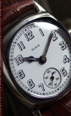 シンプルながら力強さのある エルジンのアンティーク腕時計 【1920年頃】-W1582-10