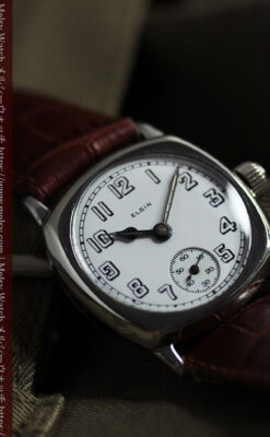 シンプルながら力強さのある エルジンのアンティーク腕時計 【1920年頃】-W1582-4