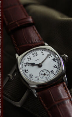 シンプルながら力強さのある エルジンのアンティーク腕時計 【1920年頃】-W1582-6