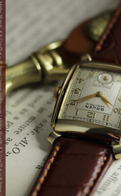 洒落っ気のある グリュエンのアンティーク腕時計 【1940年頃】-W1584-10