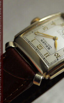 洒落っ気のある グリュエンのアンティーク腕時計 【1940年頃】-W1584-11