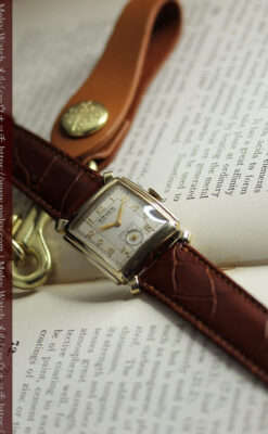 洒落っ気のある グリュエンのアンティーク腕時計 【1940年頃】-W1584-13