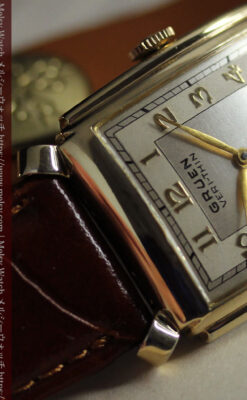 洒落っ気のある グリュエンのアンティーク腕時計 【1940年頃】-W1584-7