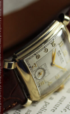 洒落っ気のある グリュエンのアンティーク腕時計 【1940年頃】-W1584-8