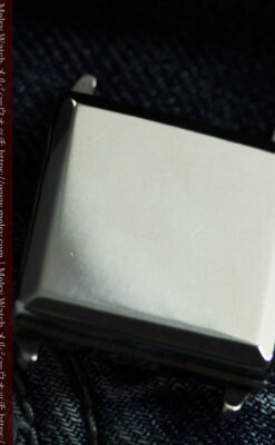 100年の味を楽しむ四角形 エルジンのアンティーク腕時計 【1925年頃】-W1585-13