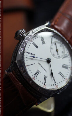 ウォルサム アンティーク腕時計 装飾入りクッション型 【1908年頃】-W1586-12