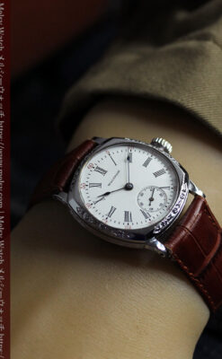 ウォルサム アンティーク腕時計 装飾入りクッション型 【1908年頃】-W1586-14