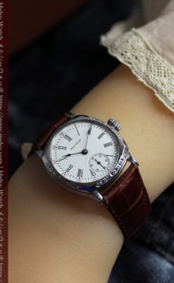 ウォルサム アンティーク腕時計 装飾入りクッション型 【1908年頃】-W1586-16