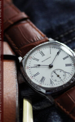 ウォルサム アンティーク腕時計 装飾入りクッション型 【1908年頃】-W1586-3