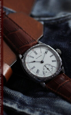 ウォルサム アンティーク腕時計 装飾入りクッション型 【1908年頃】-W1586-5