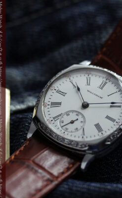 ウォルサム アンティーク腕時計 装飾入りクッション型 【1908年頃】-W1586-8