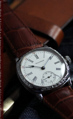 ウォルサム アンティーク腕時計 装飾入りクッション型 【1908年頃】-W1586-9