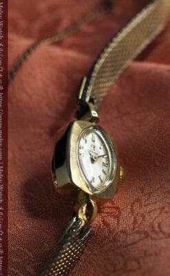 60年代の昭和レトロ 14金無垢オメガのレディース腕時計 【1968年頃】-W1587-10