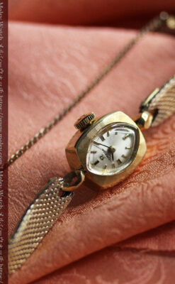 60年代の昭和レトロ 14金無垢オメガのレディース腕時計 【1968年頃】-W1587-11