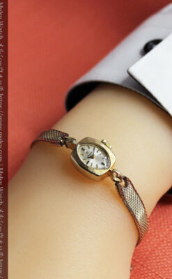 60年代の昭和レトロ 14金無垢オメガのレディース腕時計 【1968年頃】-W1587-15