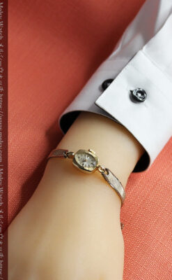 60年代の昭和レトロ 14金無垢オメガのレディース腕時計 【1968年頃】-W1587-16