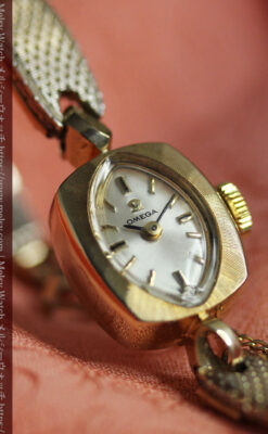 60年代の昭和レトロ 14金無垢オメガのレディース腕時計 【1968年頃】-W1587-6
