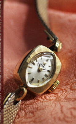 60年代の昭和レトロ 14金無垢オメガのレディース腕時計 【1968年頃】-W1587-7