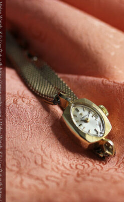 60年代の昭和レトロ 14金無垢オメガのレディース腕時計 【1968年頃】-W1587-8