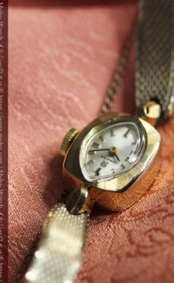 60年代の昭和レトロ 14金無垢オメガのレディース腕時計 【1968年頃】-W1587-9