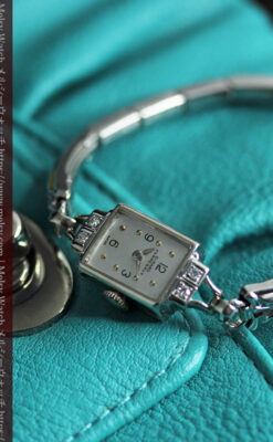 ジラールペルゴ 上品な金無垢アンティーク腕時計 【1940年頃】ダイヤモンド4石-W1588-6