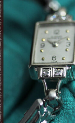 ジラールペルゴ 上品な金無垢アンティーク腕時計 【1940年頃】ダイヤモンド4石-W1588-7