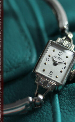 ジラールペルゴ 上品な金無垢アンティーク腕時計 【1940年頃】ダイヤモンド4石-W1588-8