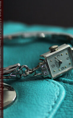 ジラールペルゴ 上品な金無垢アンティーク腕時計 【1940年頃】ダイヤモンド4石-W1588-9