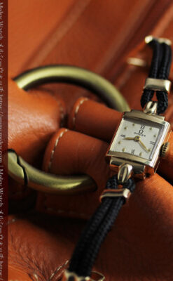 こだわりの金無垢オメガ 紐タイプのアンティーク腕時計 【1947年頃】-W1589-1