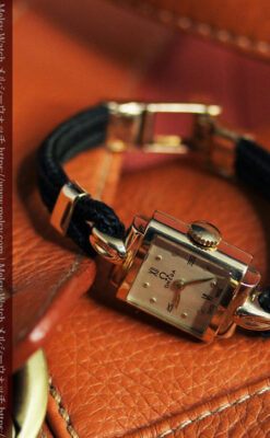 こだわりの金無垢オメガ 紐タイプのアンティーク腕時計 【1947年頃】-W1589-10