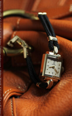 こだわりの金無垢オメガ 紐タイプのアンティーク腕時計 【1947年頃】-W1589-11