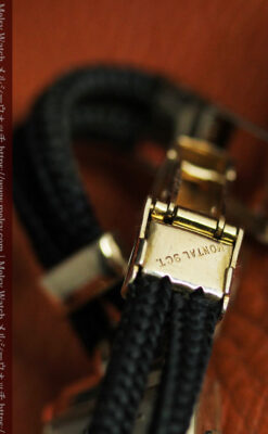 こだわりの金無垢オメガ 紐タイプのアンティーク腕時計 【1947年頃】-W1589-13